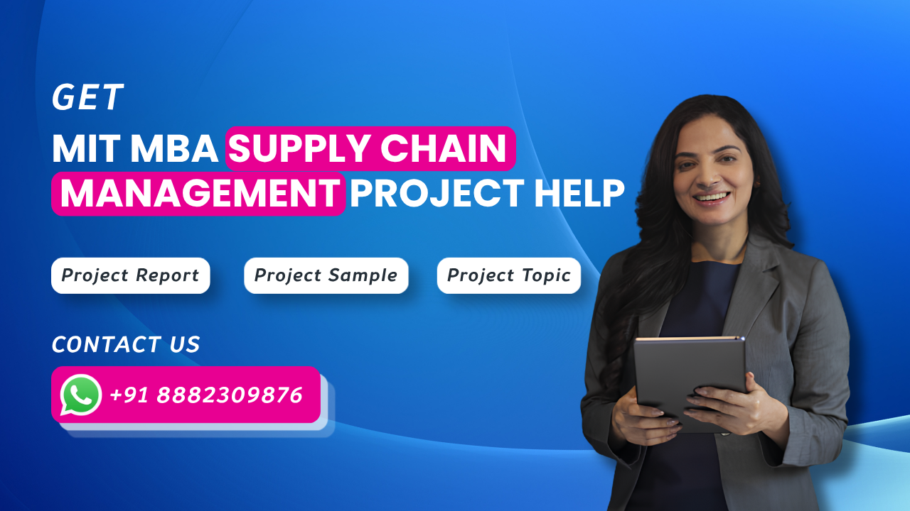 MIT MBA Supply Chain Management Project Report